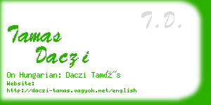 tamas daczi business card